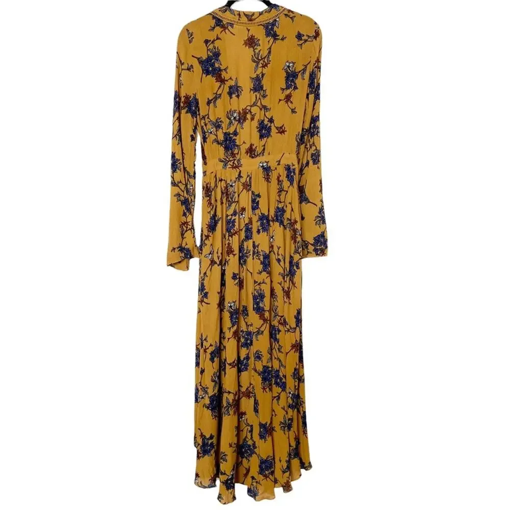Dance & Marvel Butterfly Floral Boho Wrap Kimono Romper Size Small
